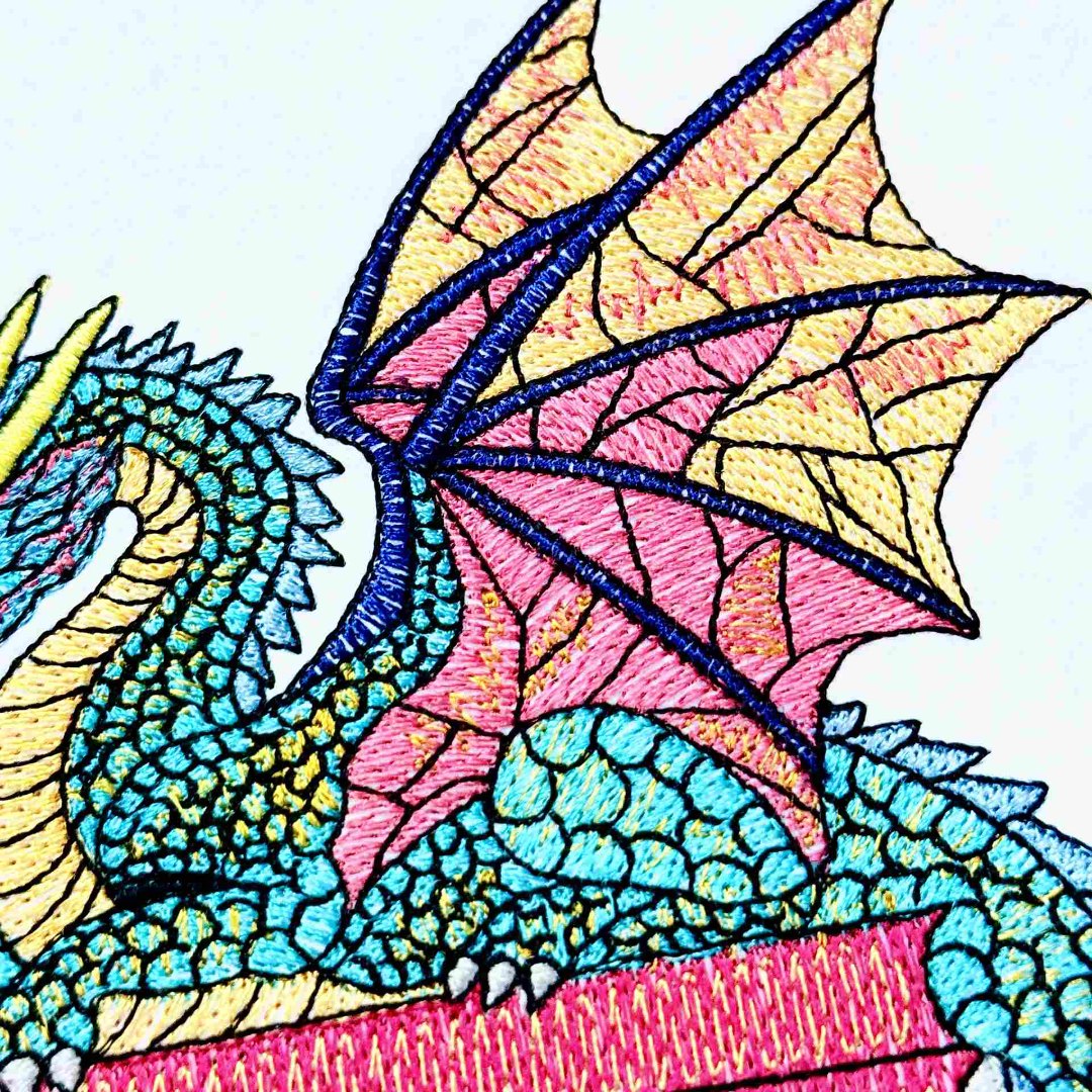Dragon on Books with Floral Vine Dragon on Books with Floral Vine