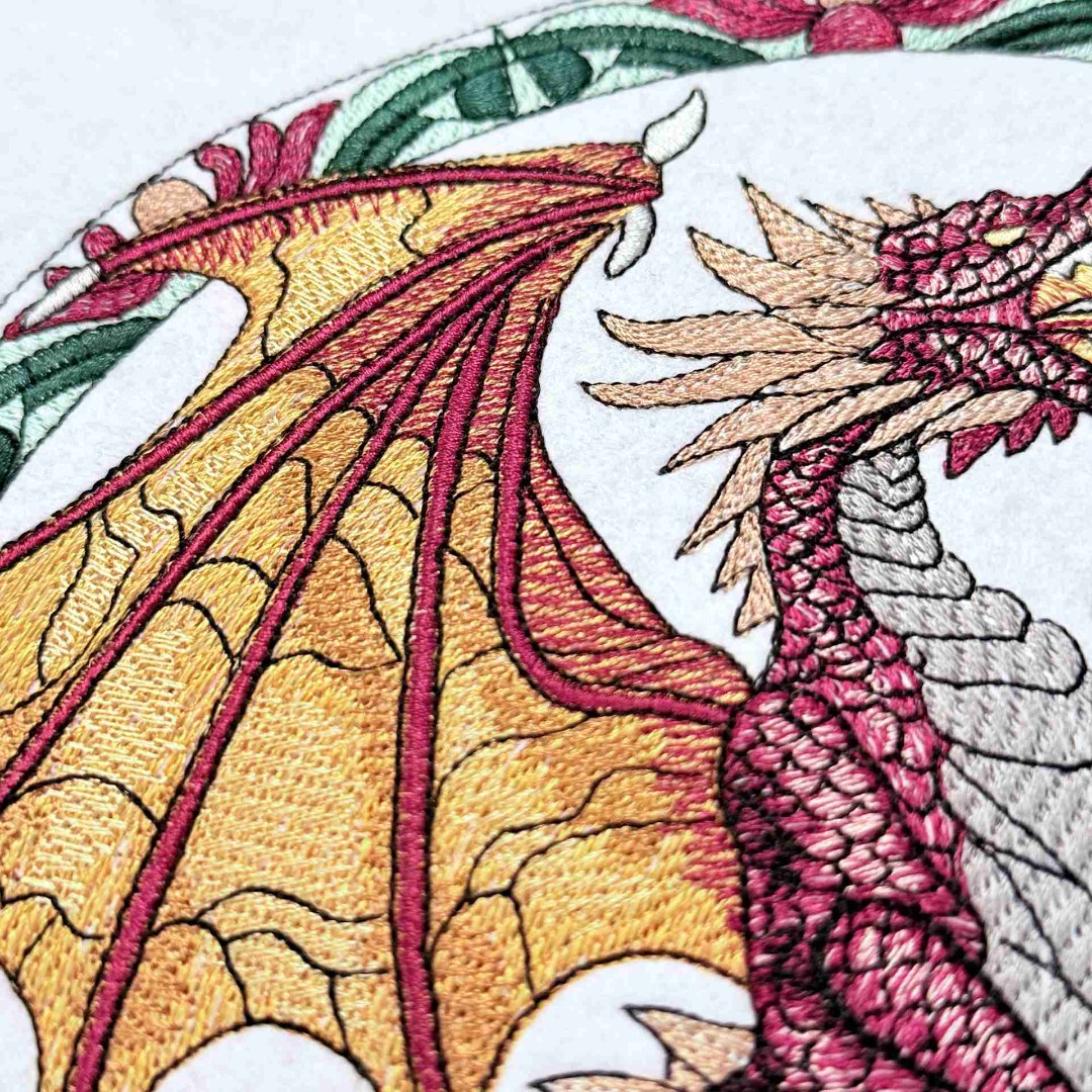 Roaring Dragon Floral Border Roaring Dragon Floral Border