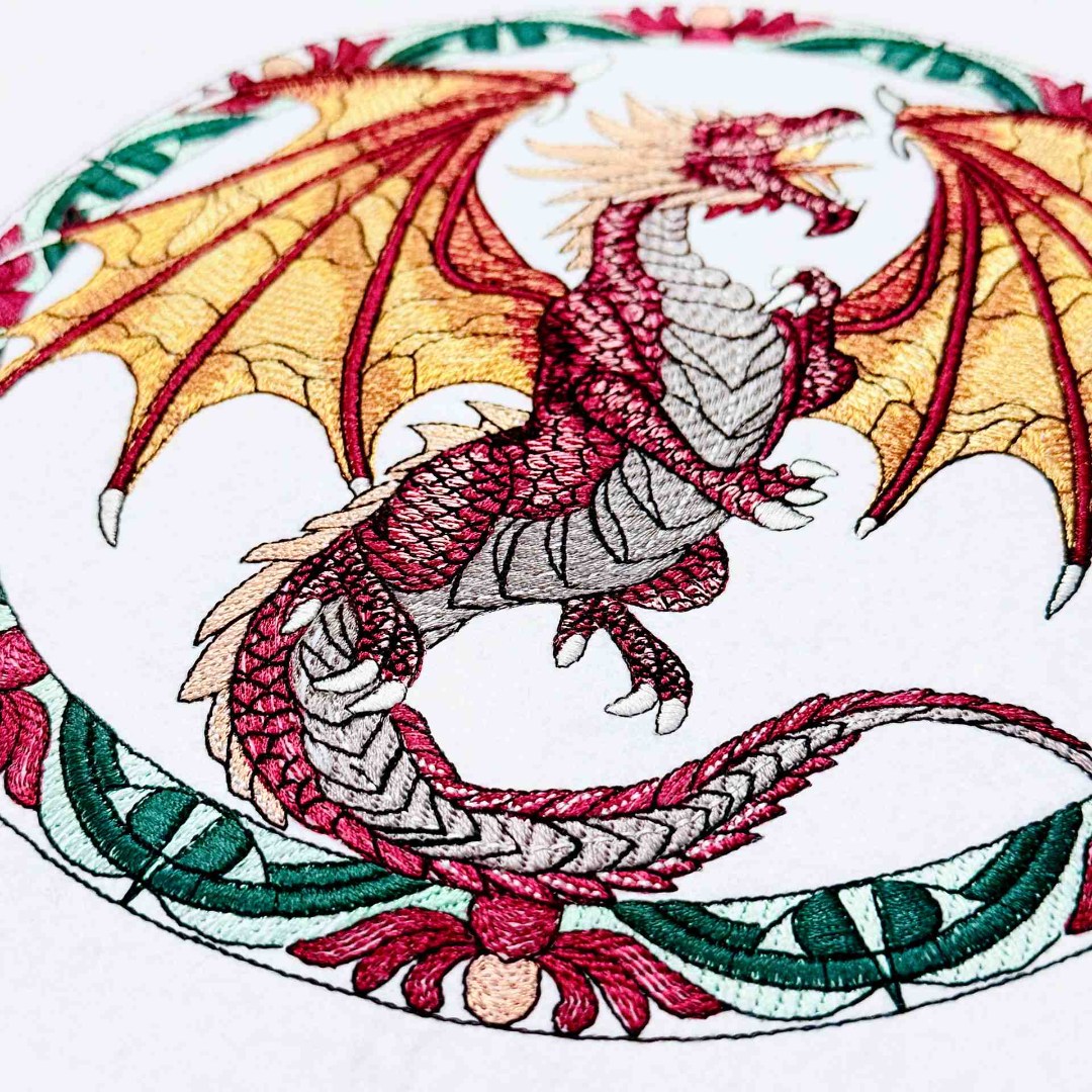 Roaring Dragon Floral Border Roaring Dragon Floral Border