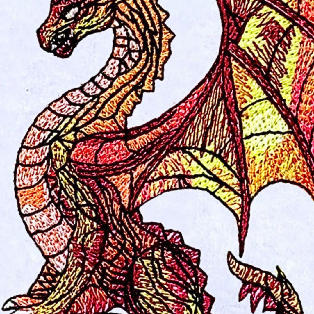Large Winged Fire Dragon Large Winged Fire Dragon
