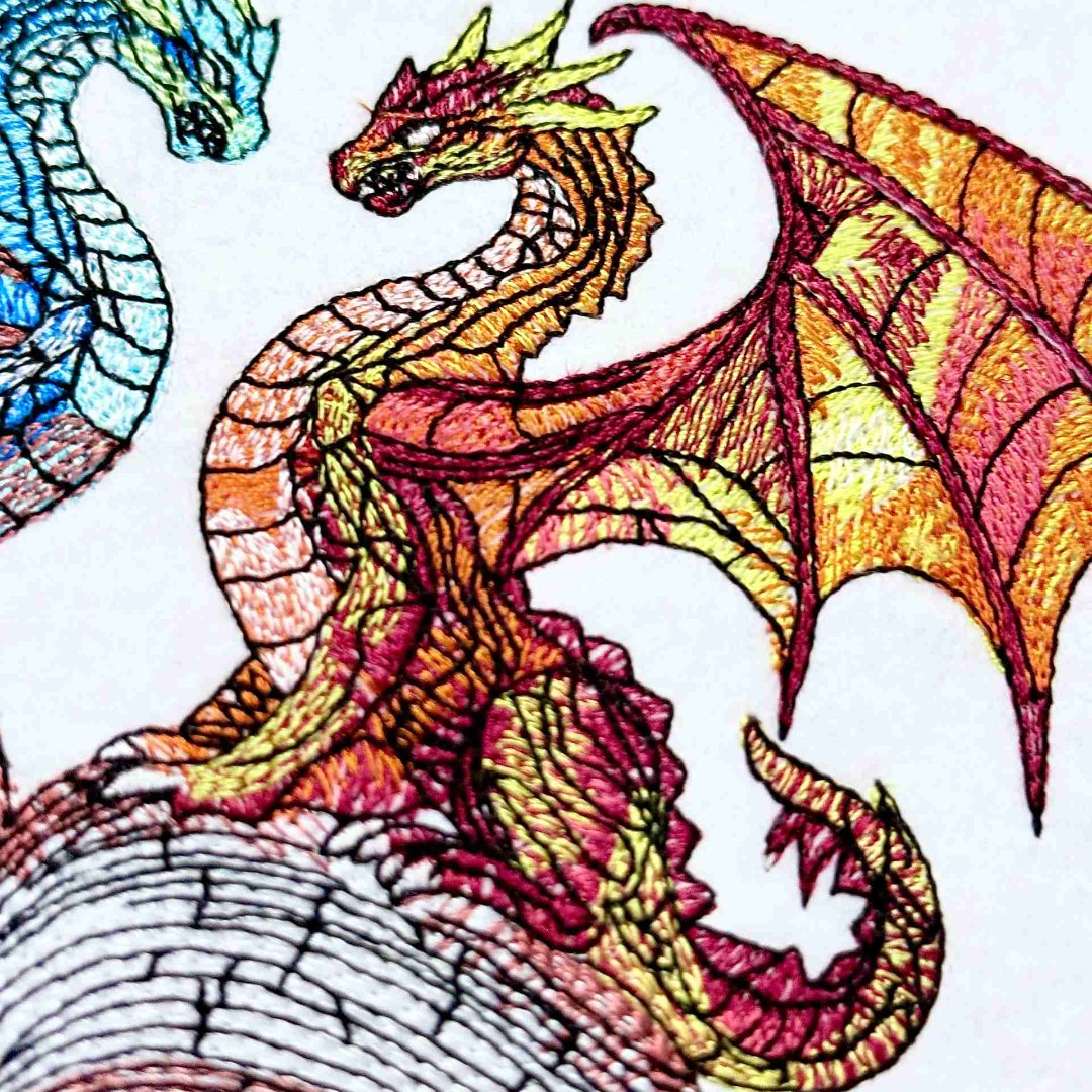 Sapphire and Fire Dragon on Book Sapphire and Fire Dragon on Book