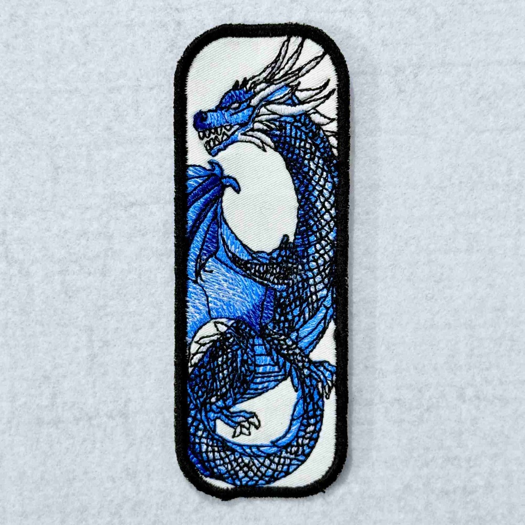 Blue Scaled Dragon ITH Bookmark