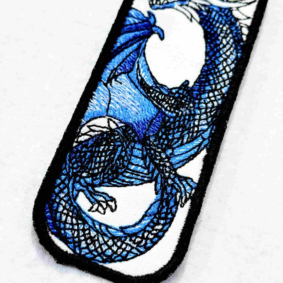 Blue Scaled Dragon ITH Bookmark