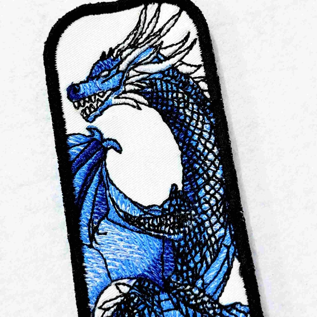 Blue Scaled Dragon ITH Bookmark