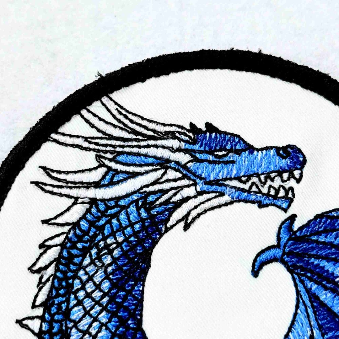 Blue Scaled Dragon ITH Coaster
