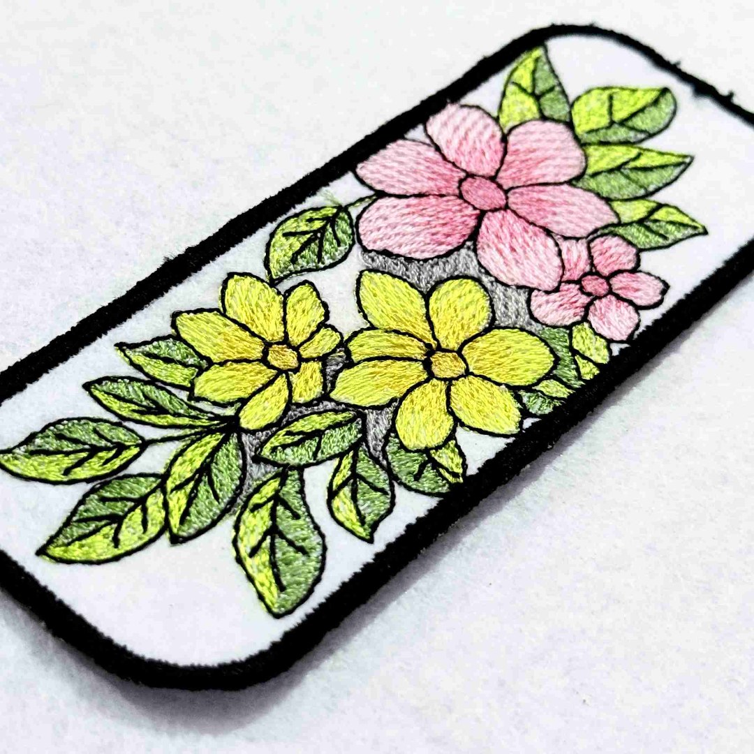 Floral ITH Bookmark
