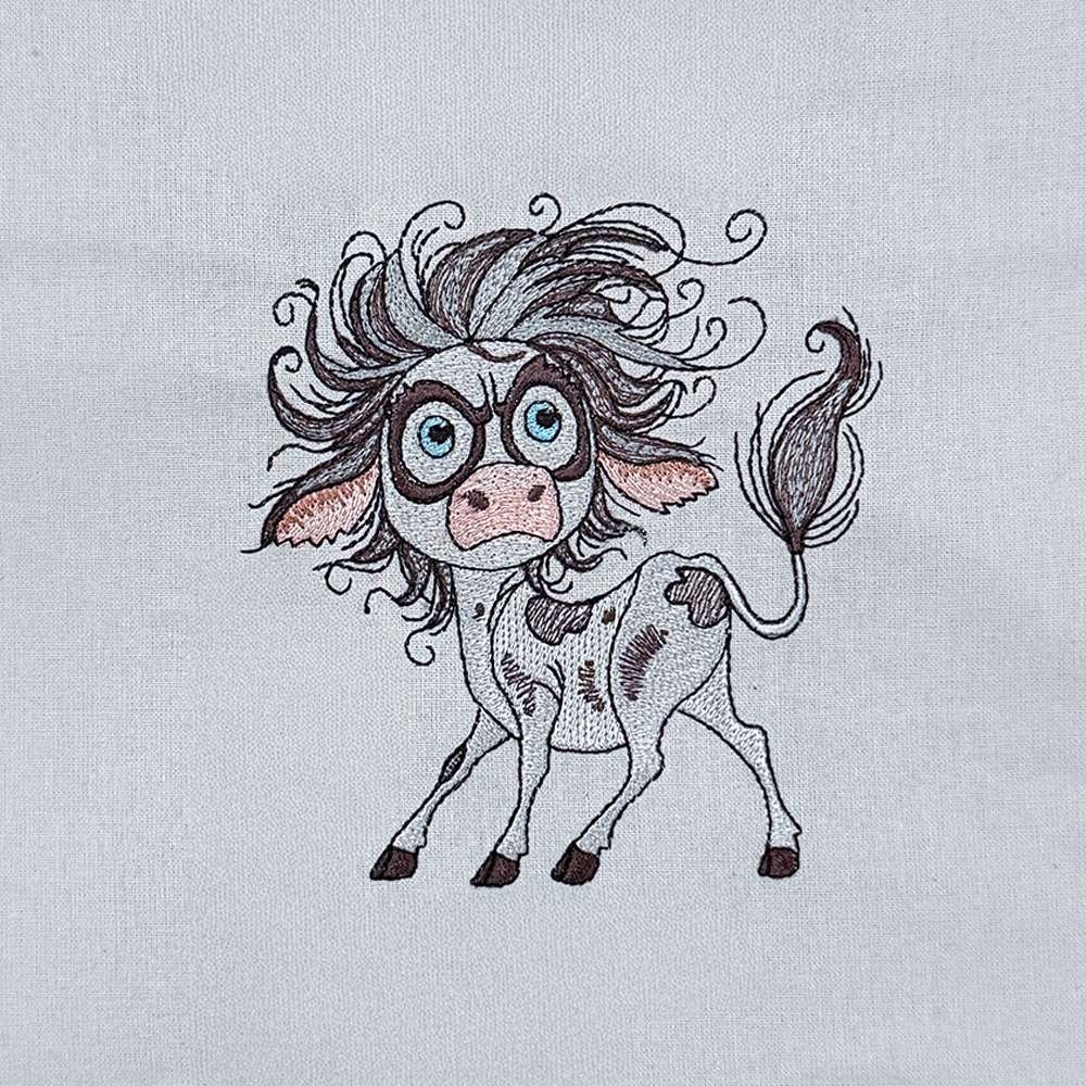 Funny Crazy Cow