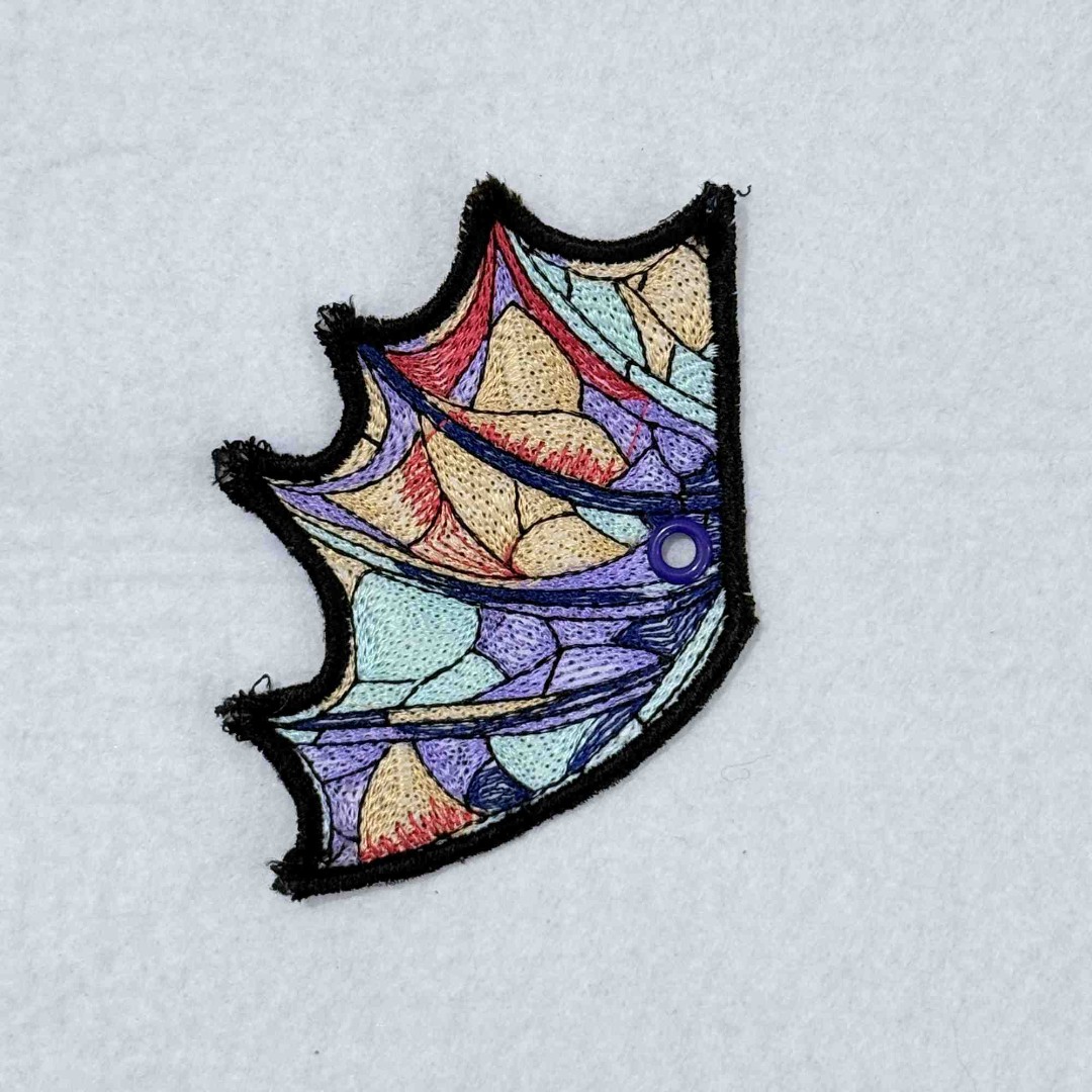 Stained Glass Dragon ITH Shoe Wing