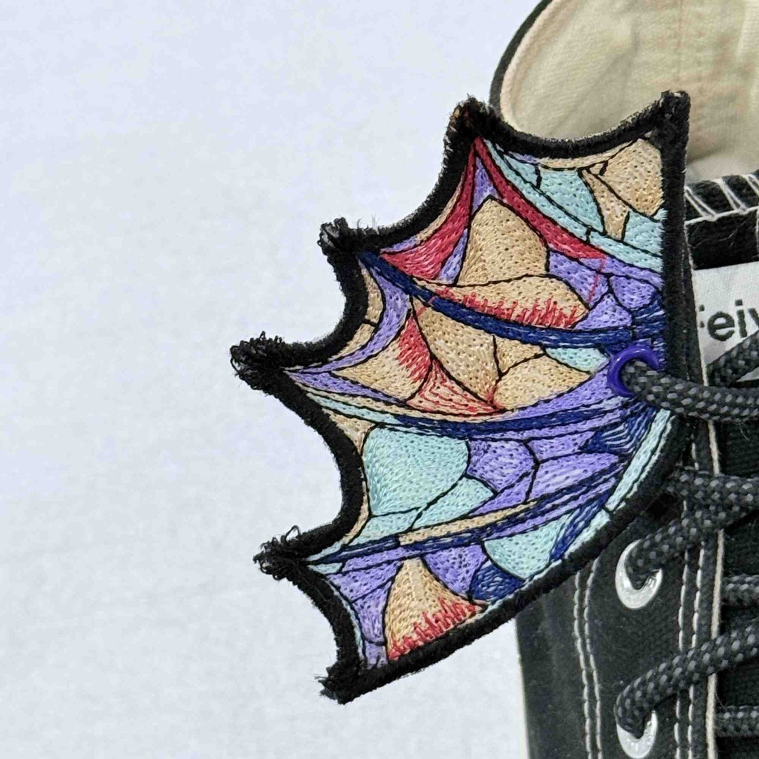 Stained Glass Dragon ITH Shoe Wing