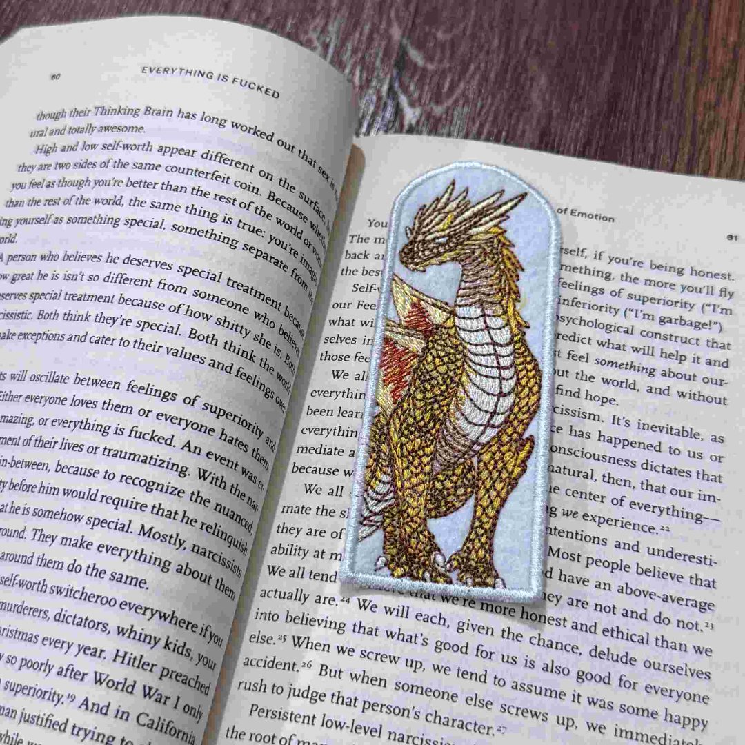 Gold Dragon ITH Bookmark