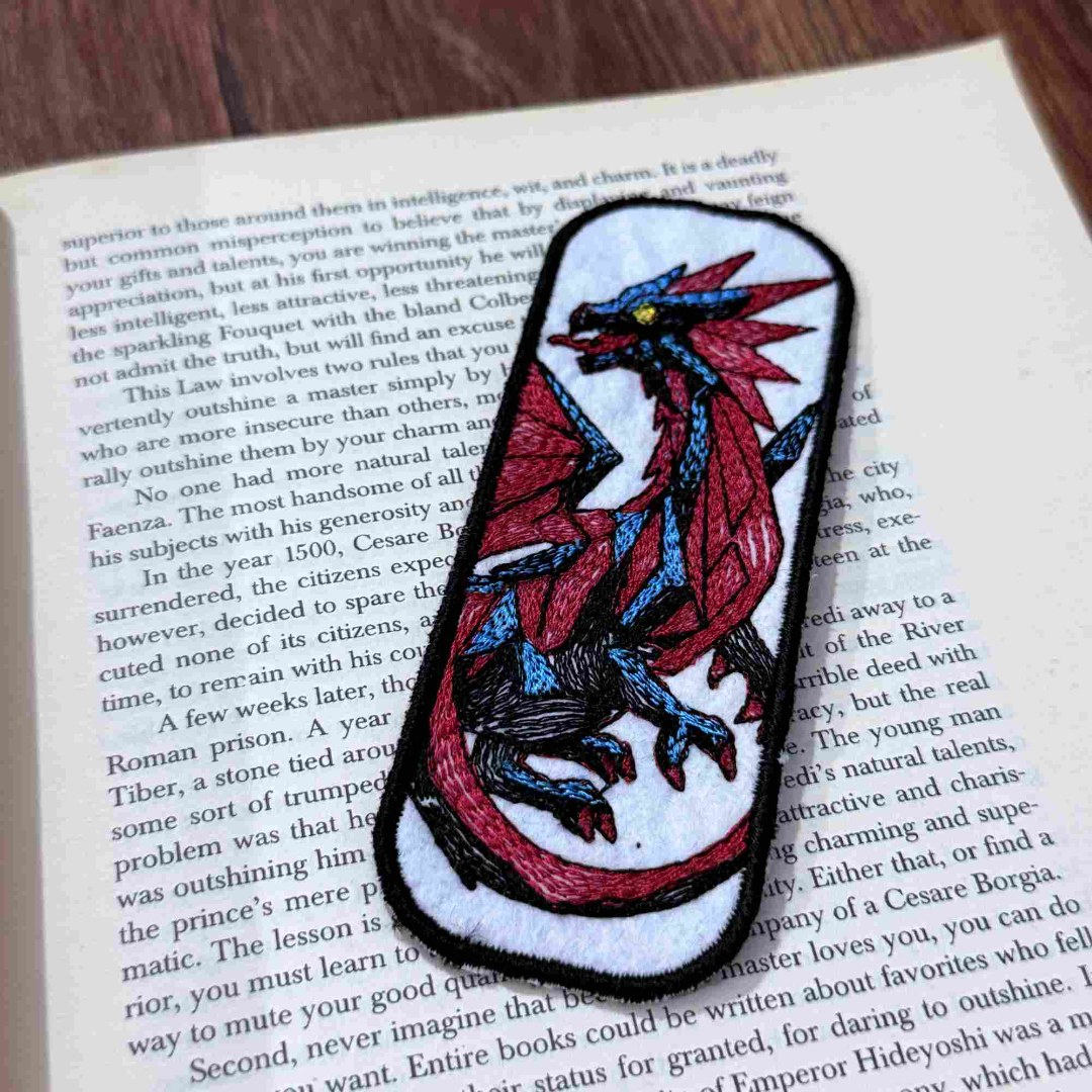 Spiked Mane Dragon ITH Bookmark