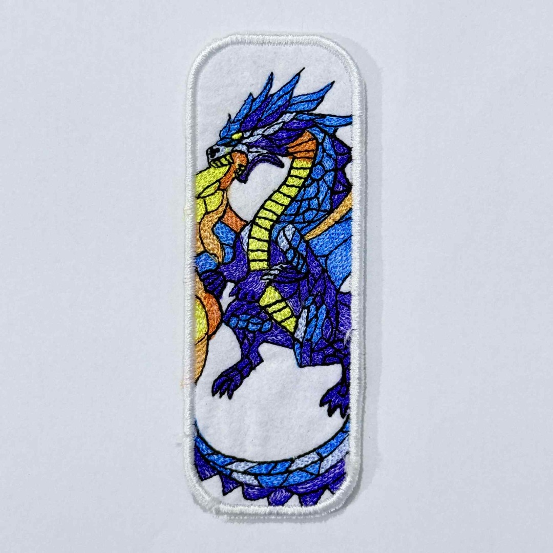 Stained Glass Fire Dragon ITH Bookmark