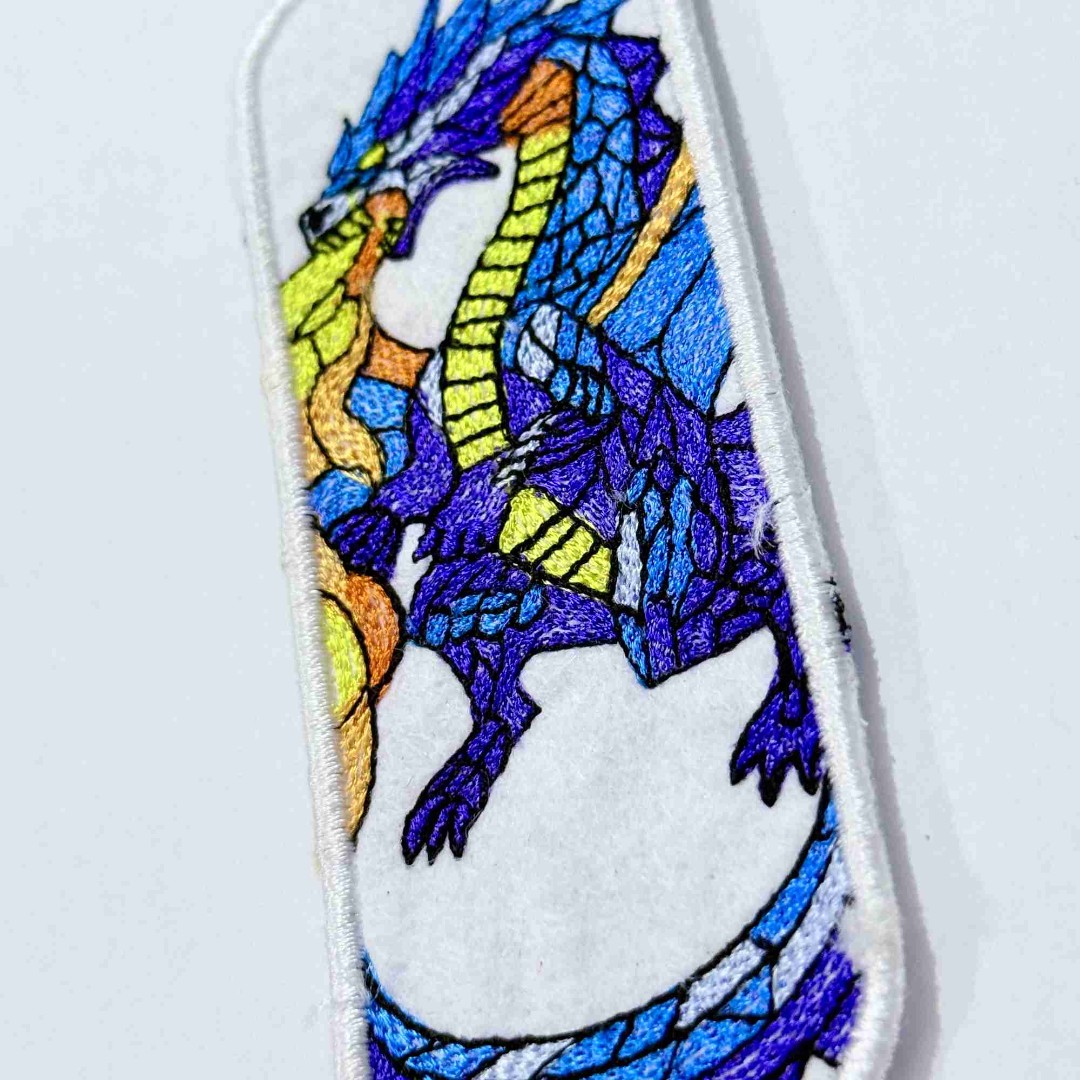 Stained Glass Fire Dragon ITH Bookmark