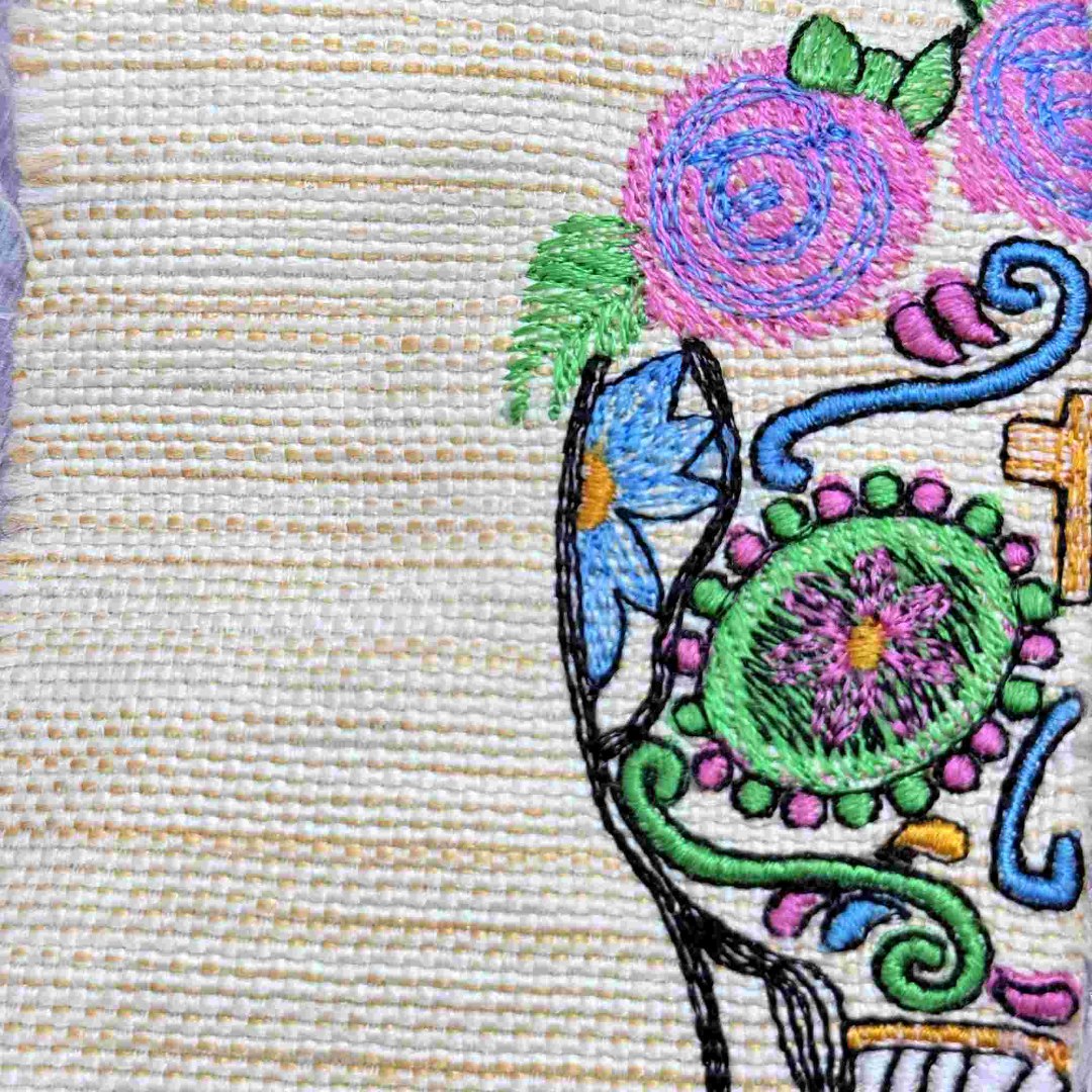 Half Floral Skull