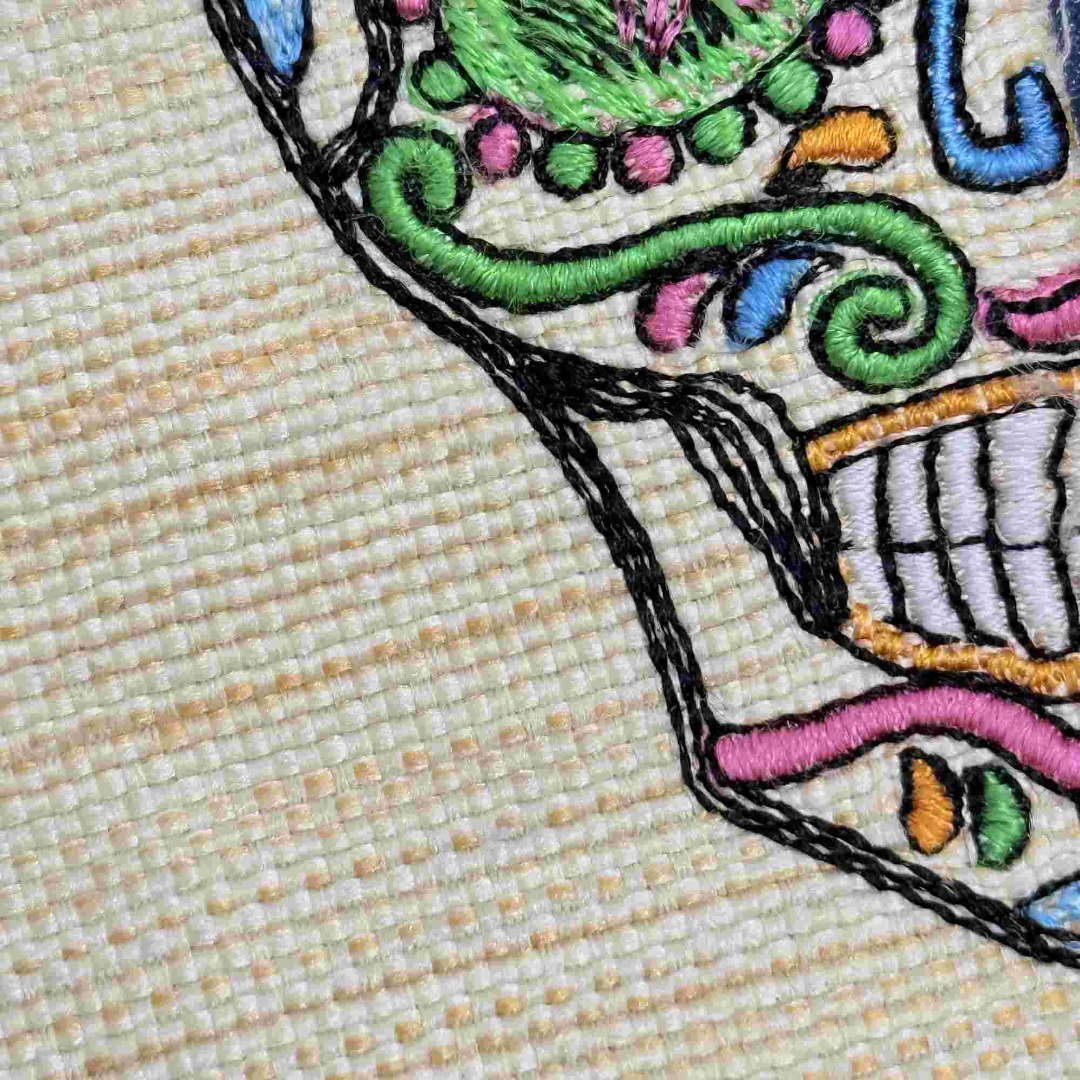 Half Floral Skull