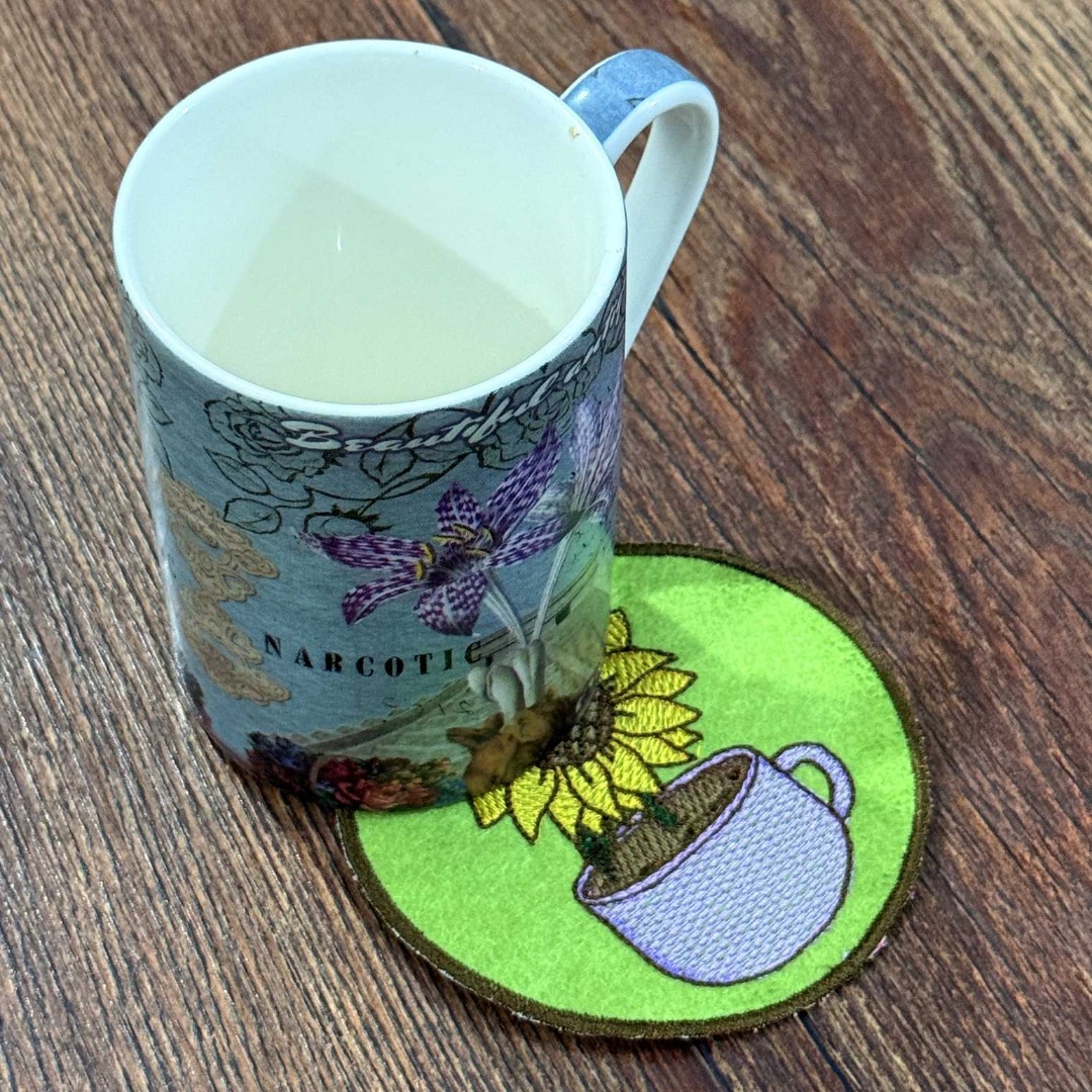 Sunflower Cup ITH Coaster