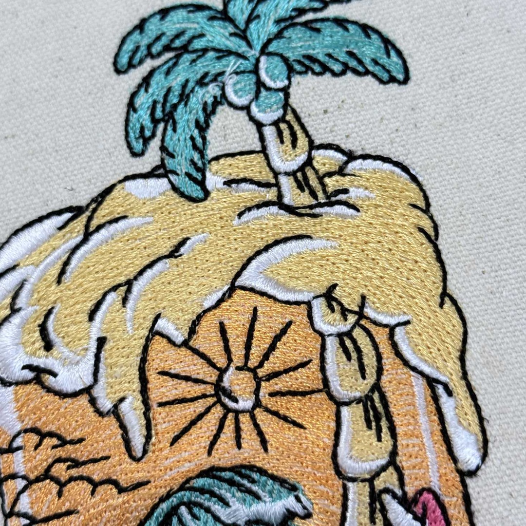 Beach Scene On Glass