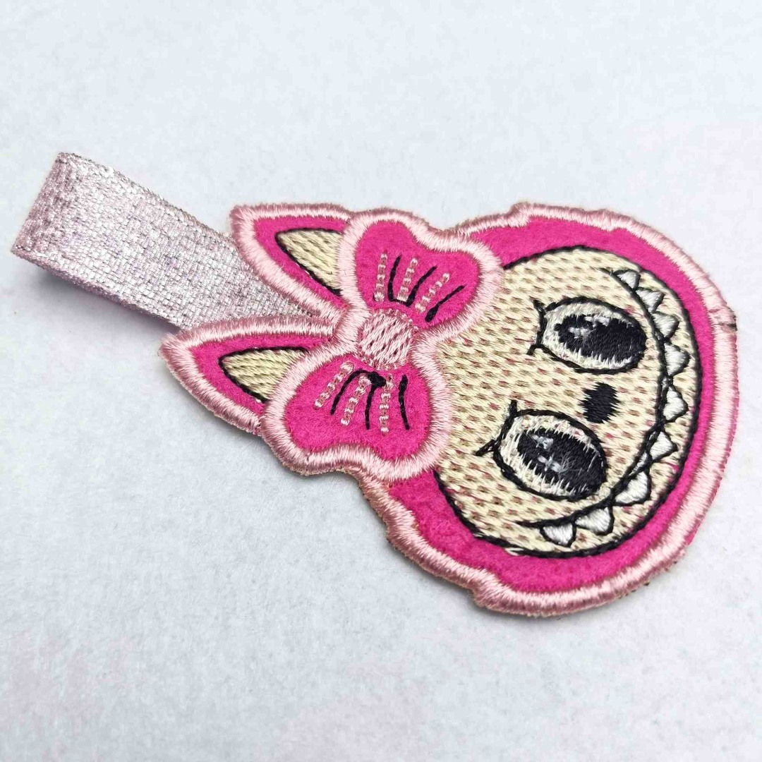 Pink Bow Furry Animal Doll Face Pink Bow Furry Animal Doll Face