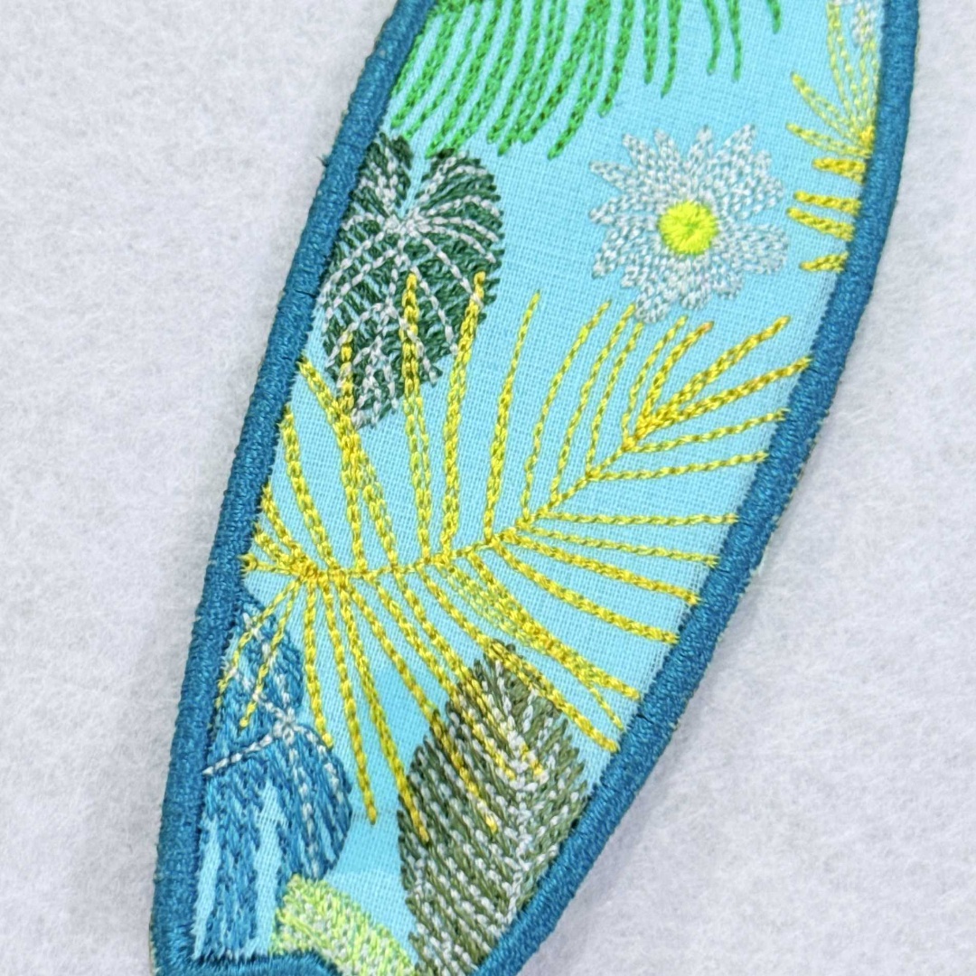Floral Surf Board ITH Bookmark
