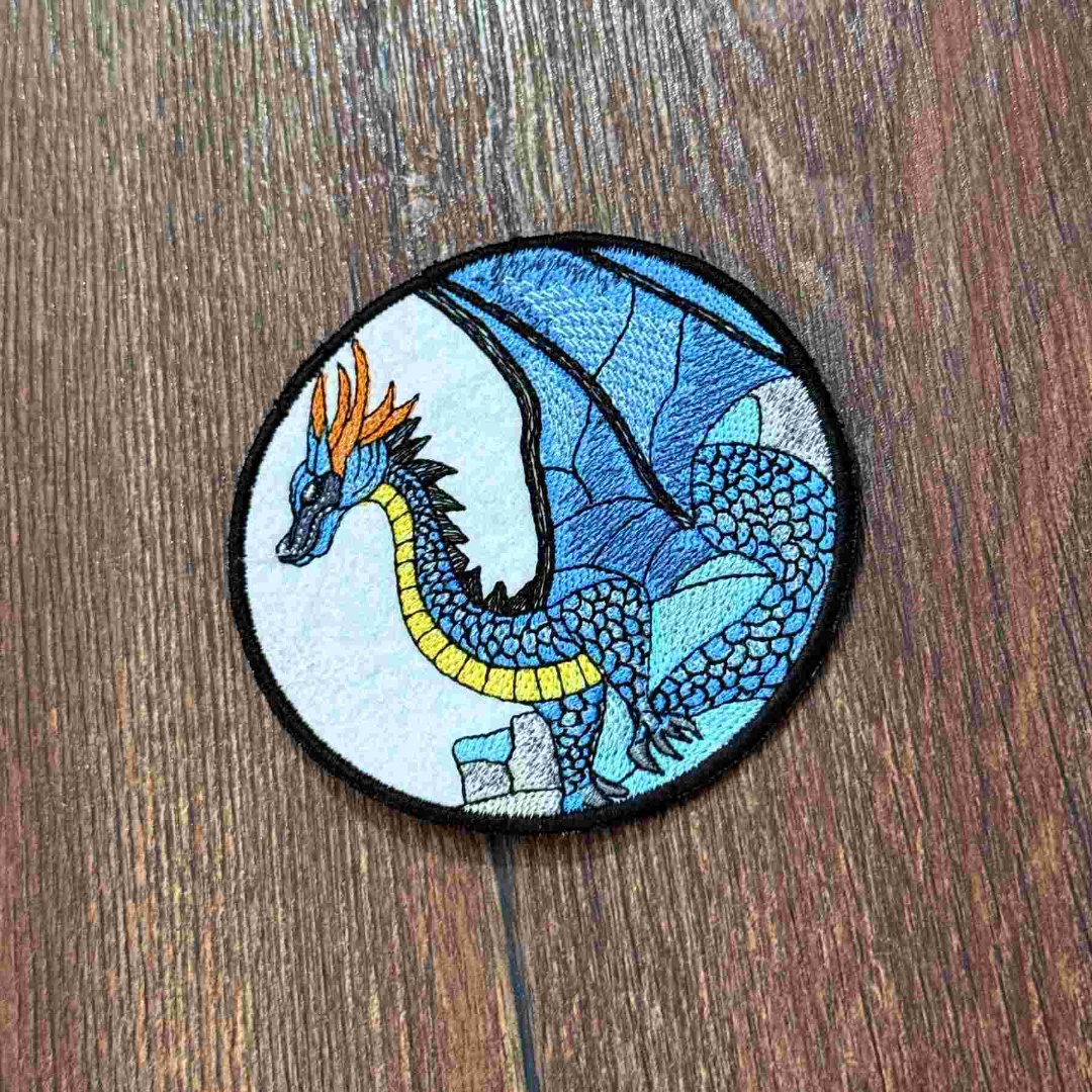 Blue And Gold Dragon ITH Coaster