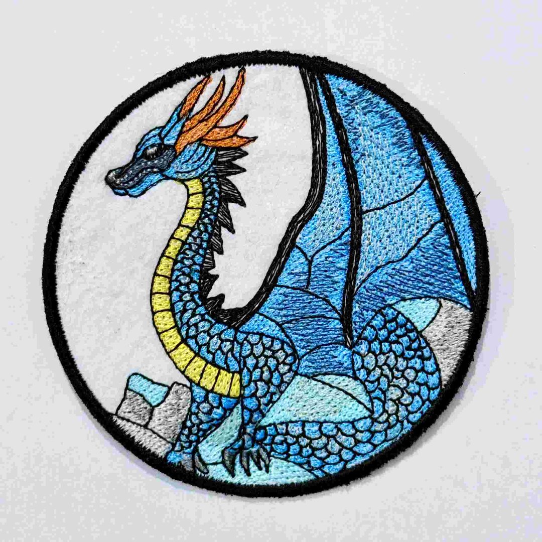 Blue And Gold Dragon ITH Coaster