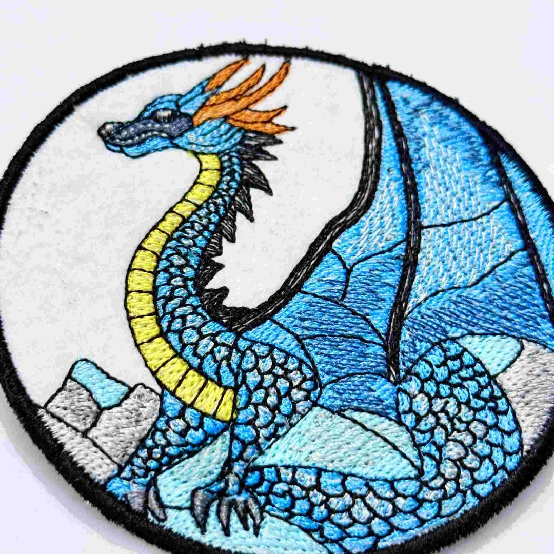 Blue And Gold Dragon ITH Coaster