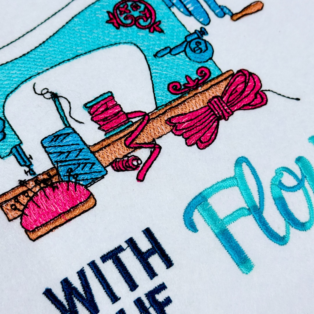 Just Sew With The Flow Quote