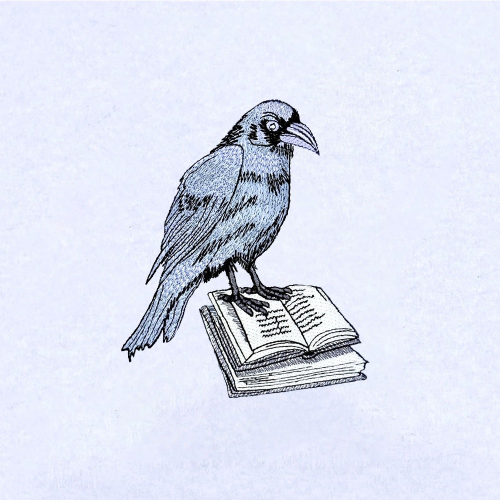 Raven On Book Raven On Book