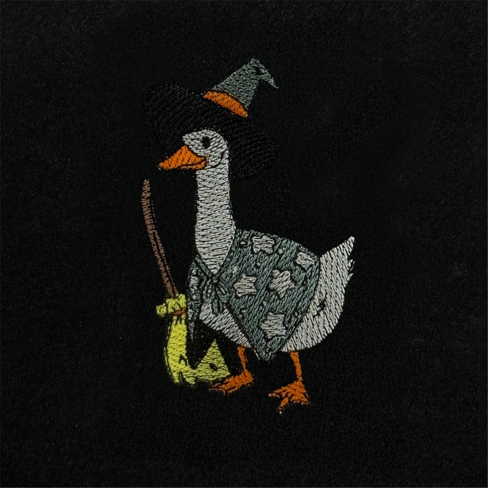 Witchy Goose With Broomstick Witchy Goose With Broomstick