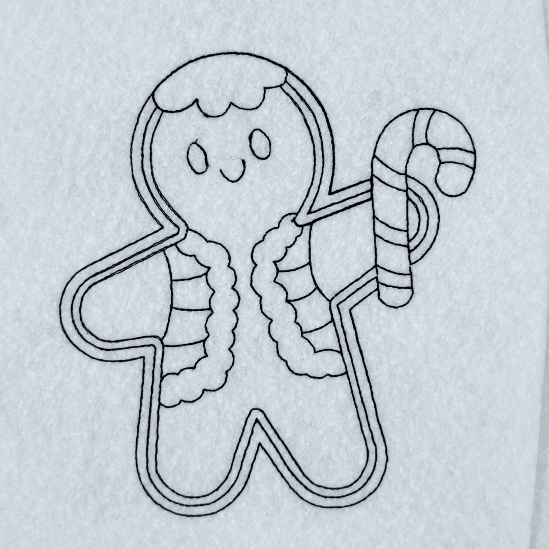Gingerbread Man With Candy Cane Line Art Gingerbread Man With Candy Cane Line Art