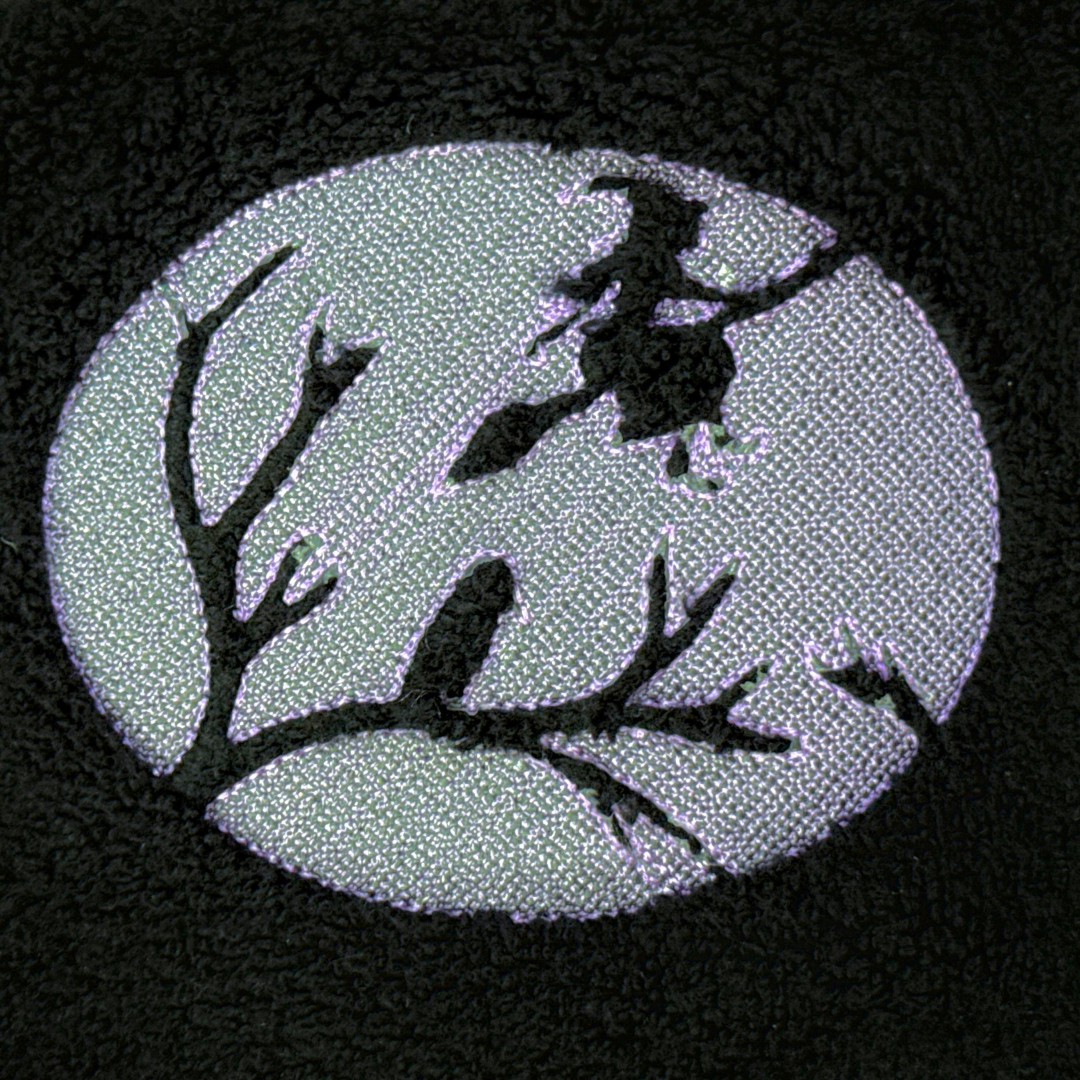 Purple Embossed Halloween Silhouette Purple Embossed Halloween Silhouette