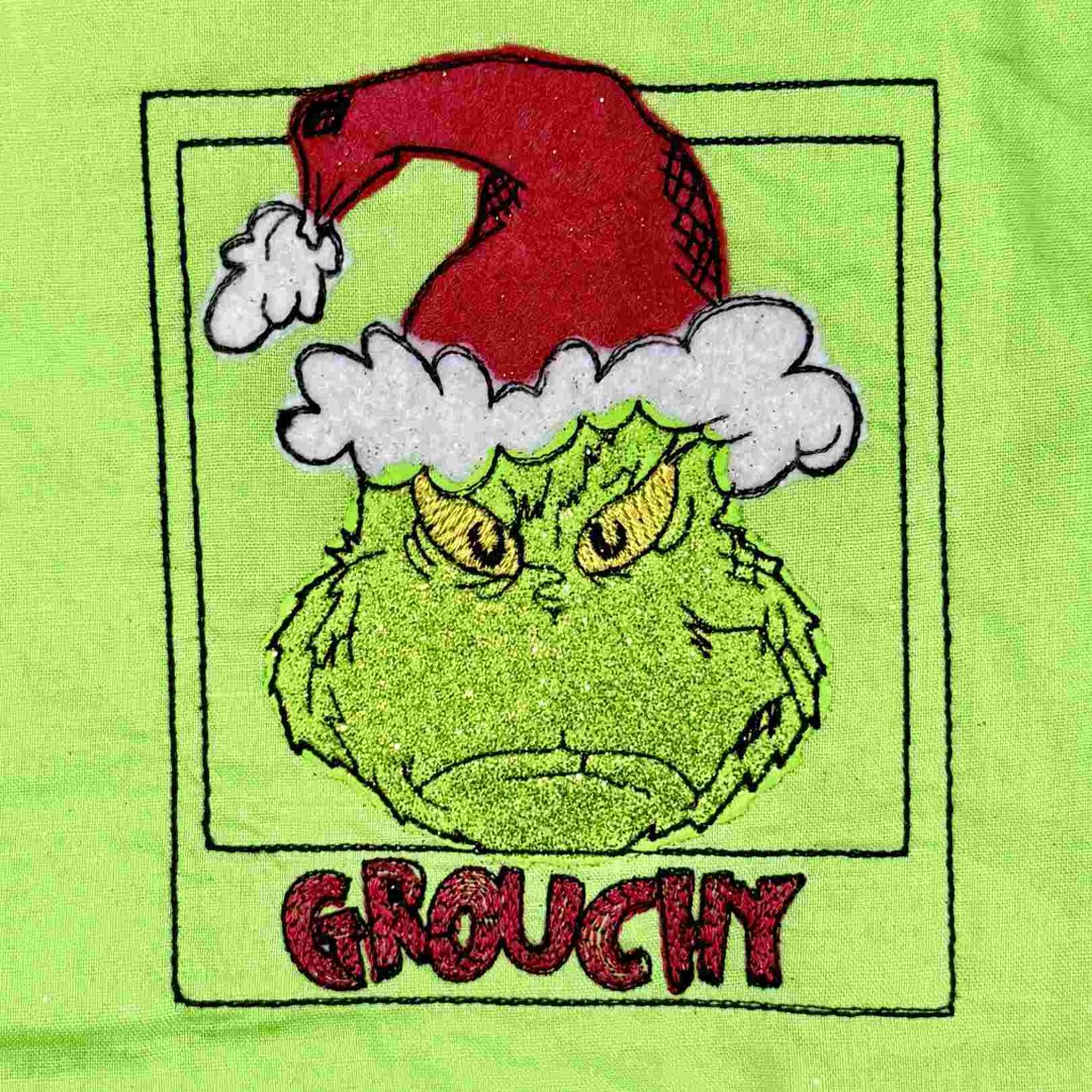 Grouchy Christmas Thief Panel Block
