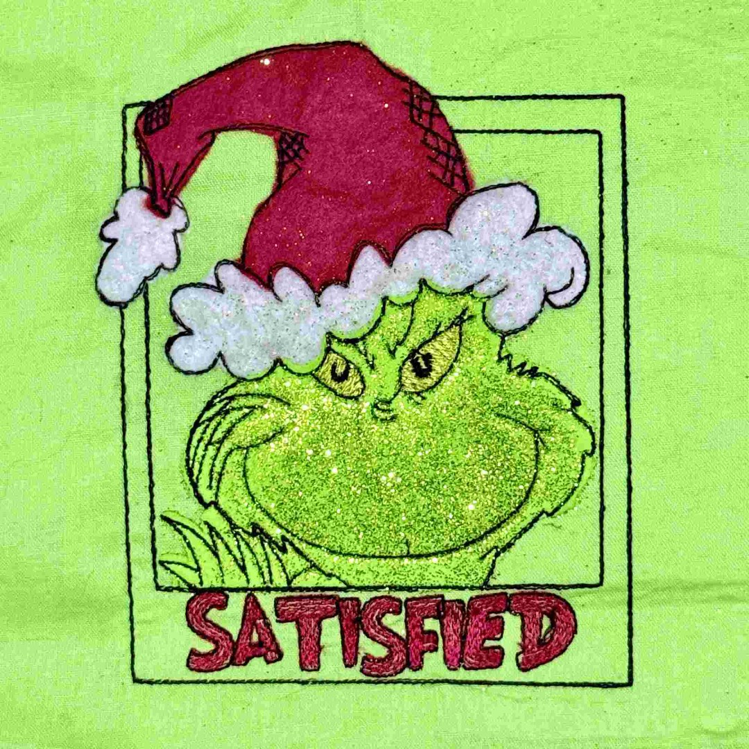 Satisfied Christmas Thief Panel Block