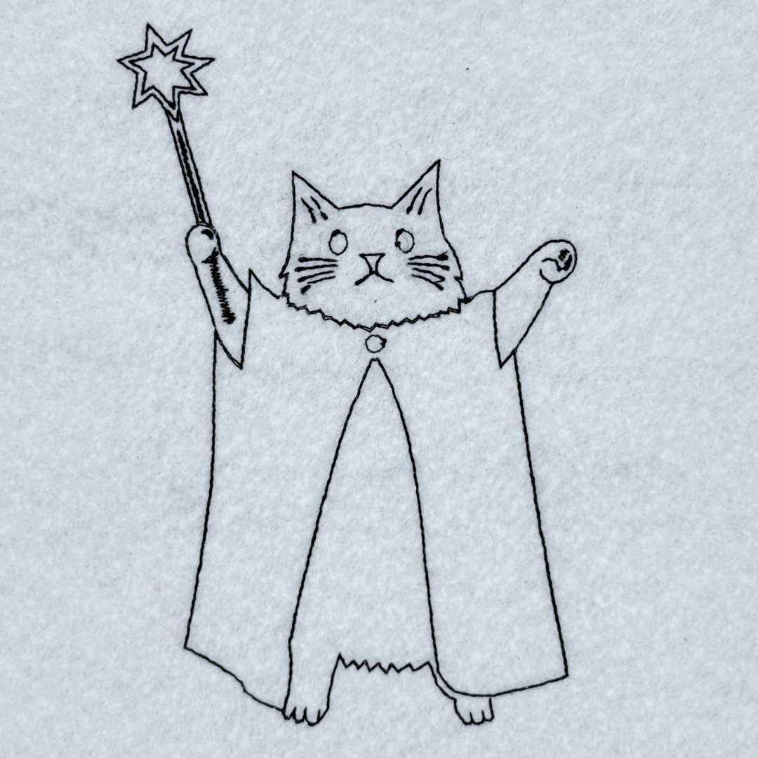 Wizard Cat Line Art Wizard Cat Line Art