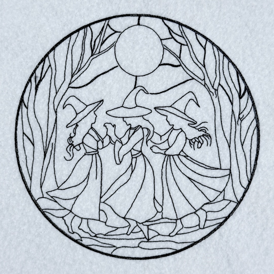 Dancing Witches Line Art Dancing Witches Line Art