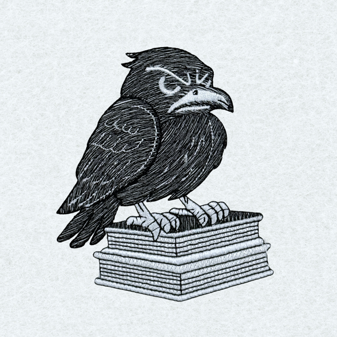 Angry Raven With Books Angry Raven With Books
