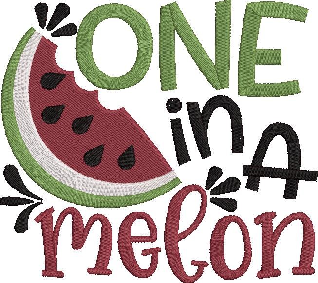 One In A Melon Embroidery Design One In A Melon Embroidery Design