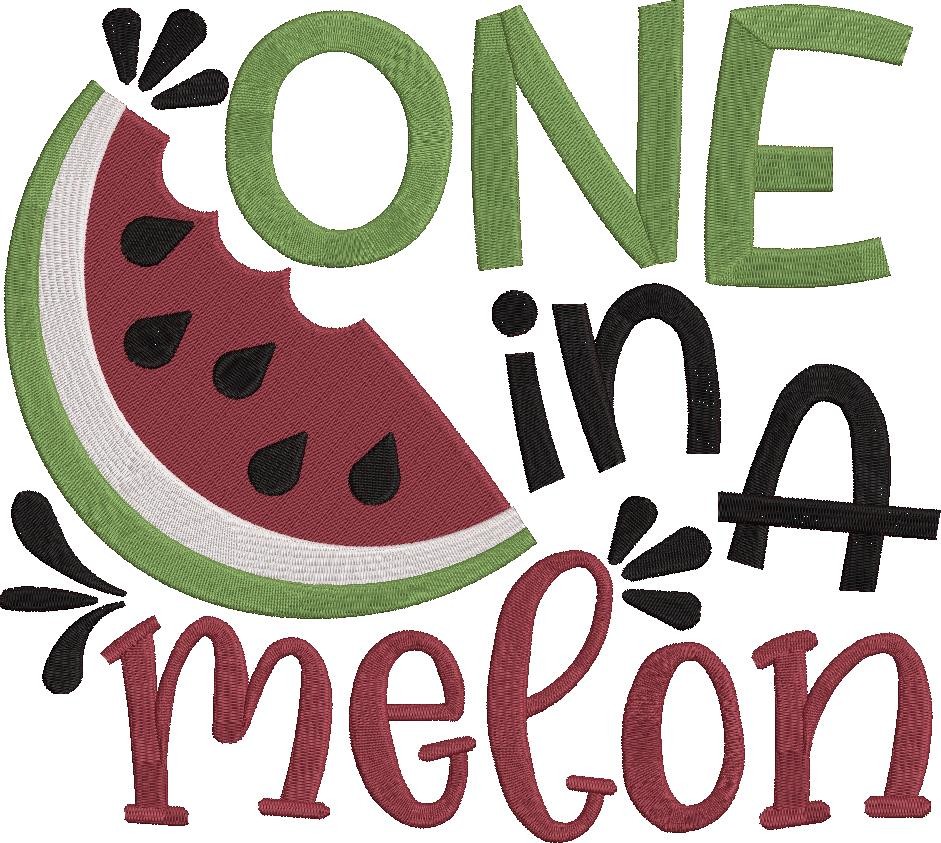 One In A Melon Embroidery Design One In A Melon Embroidery Design