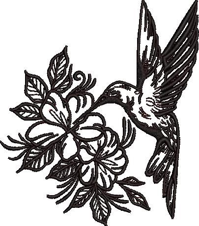 Hummingbird On Flowers Colorwork Art Hummingbird On Flowers Colorwork Art