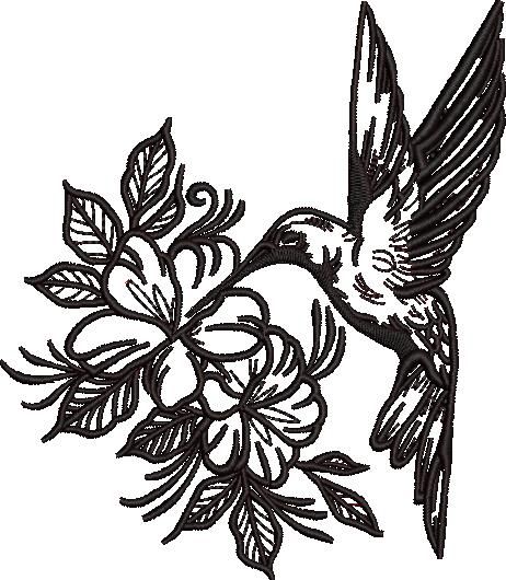 Hummingbird On Flowers Colorwork Art Hummingbird On Flowers Colorwork Art