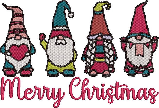 Four Merry Christmas Gnomes Four Merry Christmas Gnomes