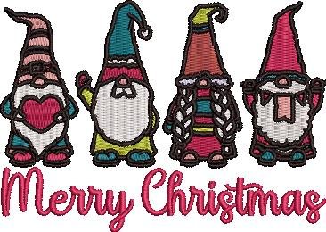 Four Merry Christmas Gnomes Four Merry Christmas Gnomes