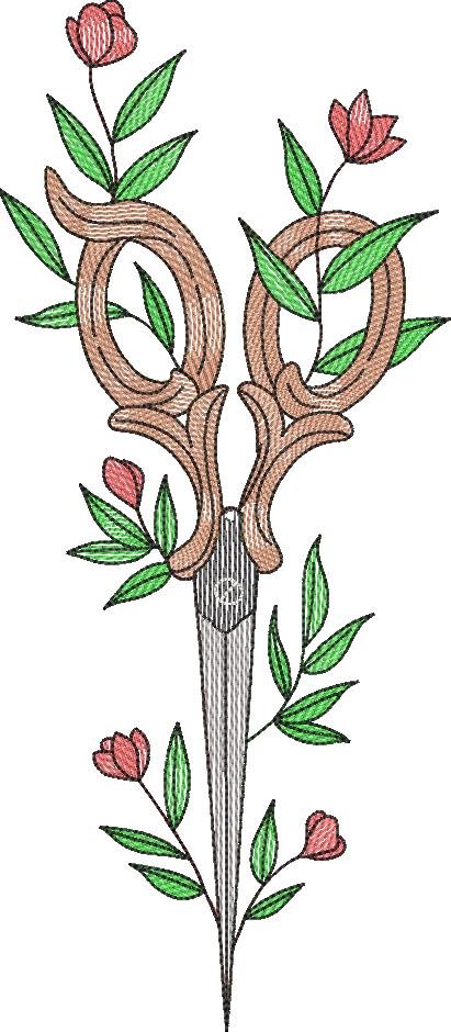 Scissors Floral Art Scissors Floral Art