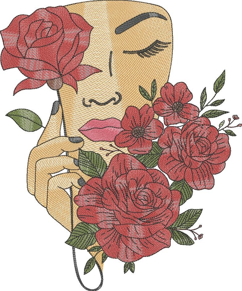 Woman With Roses Woman With Roses