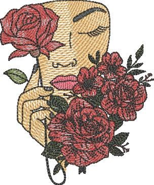 Woman With Roses Woman With Roses