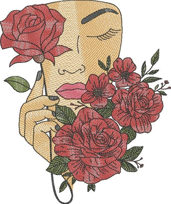 Woman With Roses Woman With Roses