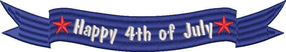 Happy 4th Of July Embroidery Design Happy 4th Of July Embroidery Design