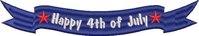 Happy 4th Of July Embroidery Design Happy 4th Of July Embroidery Design