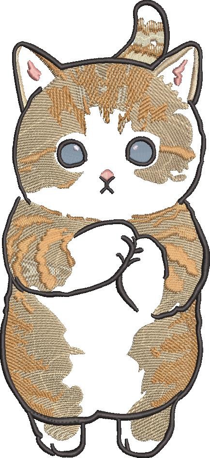 Cute Kitten Embroidery Design