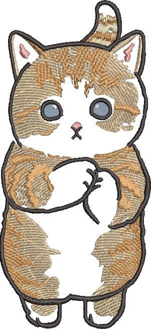 Cute Kitten Embroidery Design